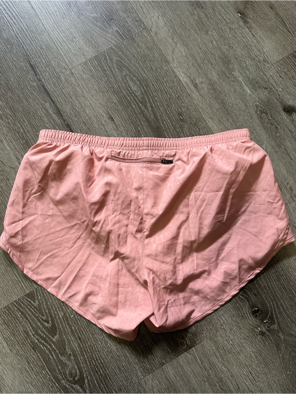 Nike Women's Coral Athletic Running Shorts with White Swoosh - Picture 3 of 7